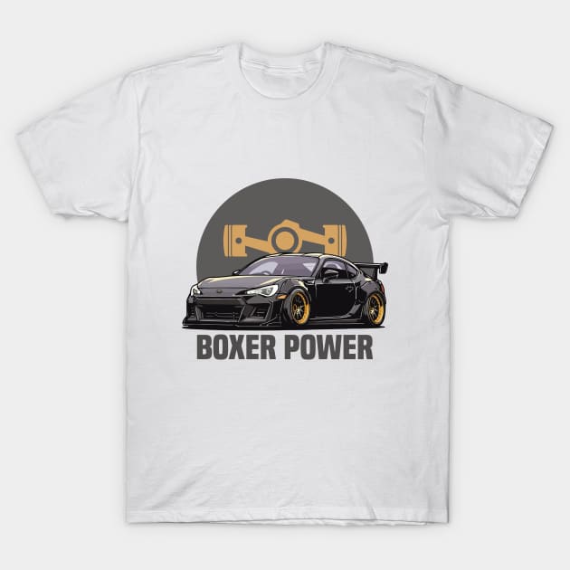 Subaru BRZ Car Art - Modified Boxer Engine JDM Sports Car T-Shirt by JDM-Rey